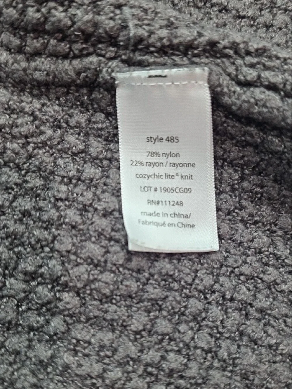 Barefoot Dreams CozyChic Lite Circle Cardi Draped Cardigan Gray‎ S